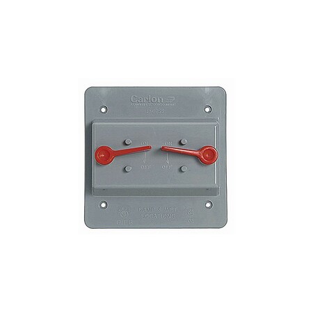Abb 2-GANG TOGGLE WP COVER-GREY E9G2SSN
